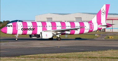 W walce z rakiem piersi. Condor prezentuje A320 w barwach FlyPink (zdjęcia)