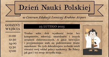 Dzień Nauki Polskiej w krakowskim Centrum Edukacji Lotniczej